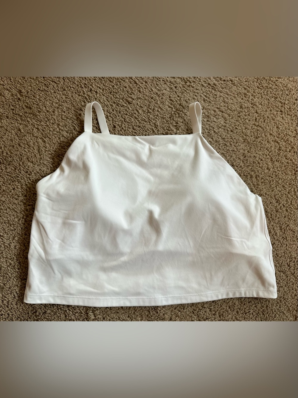 OFFLINE White Square-Neck Crop Cami.